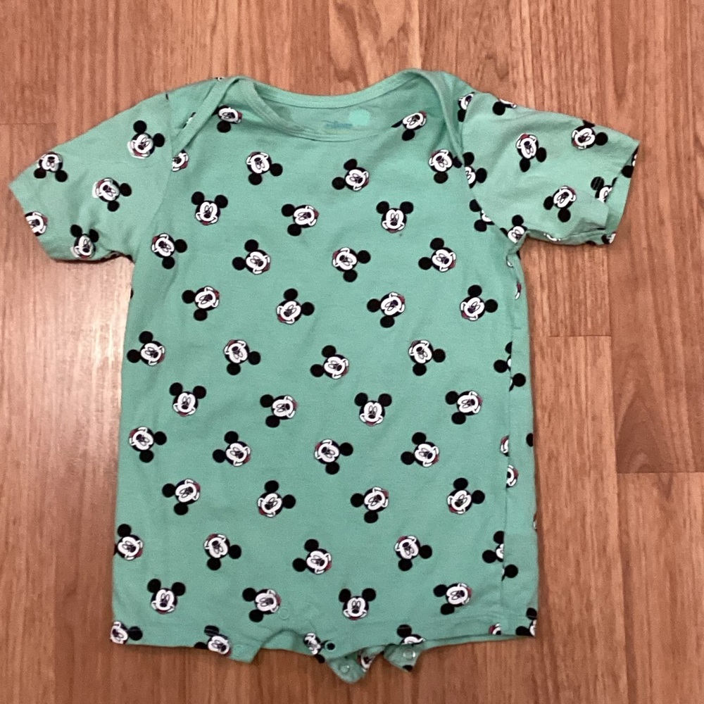 Disney Mickey Mouse Mint Green Bodysuit